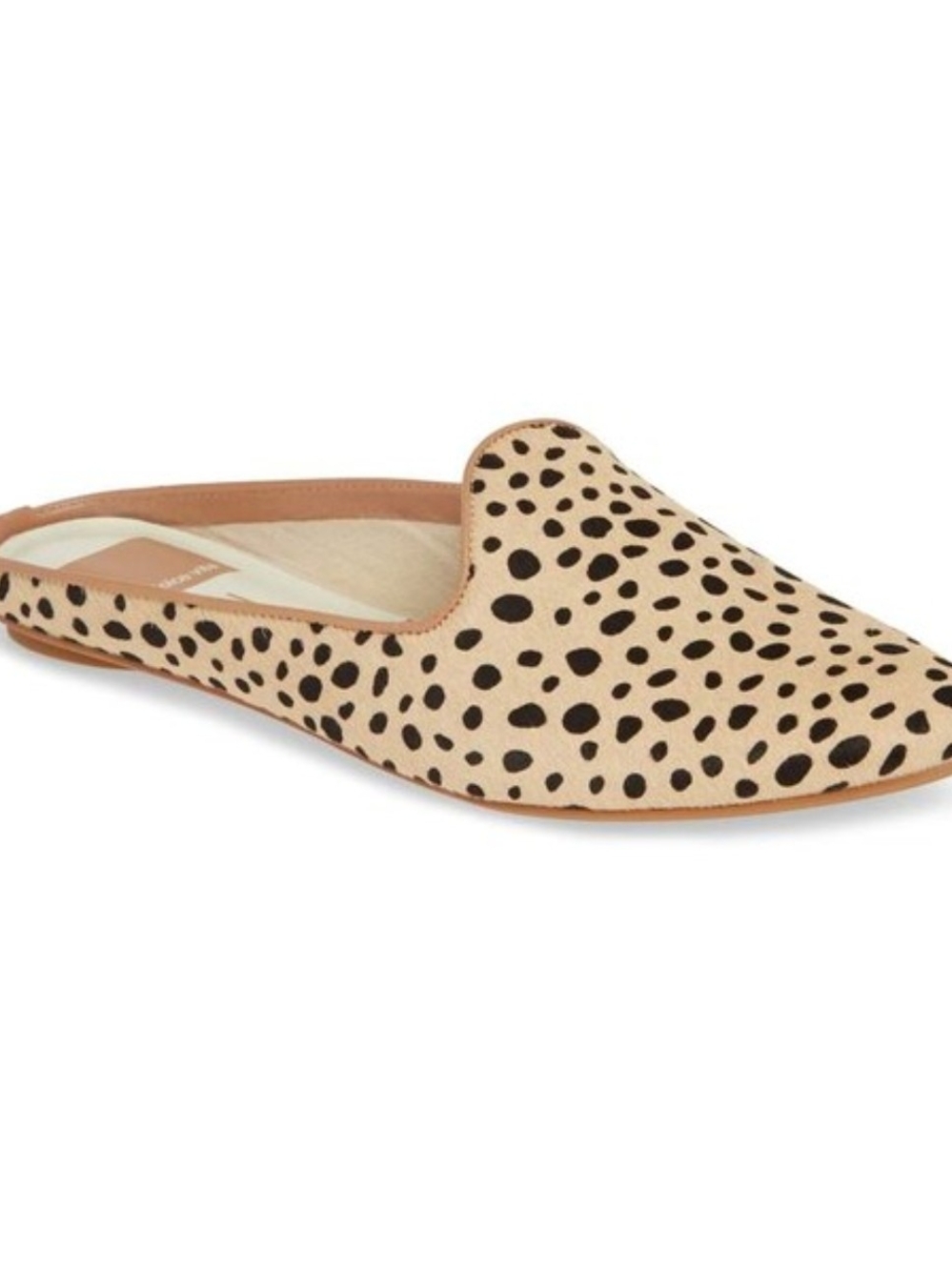 Leopard Print Slip-On Mule in Tan and Black
